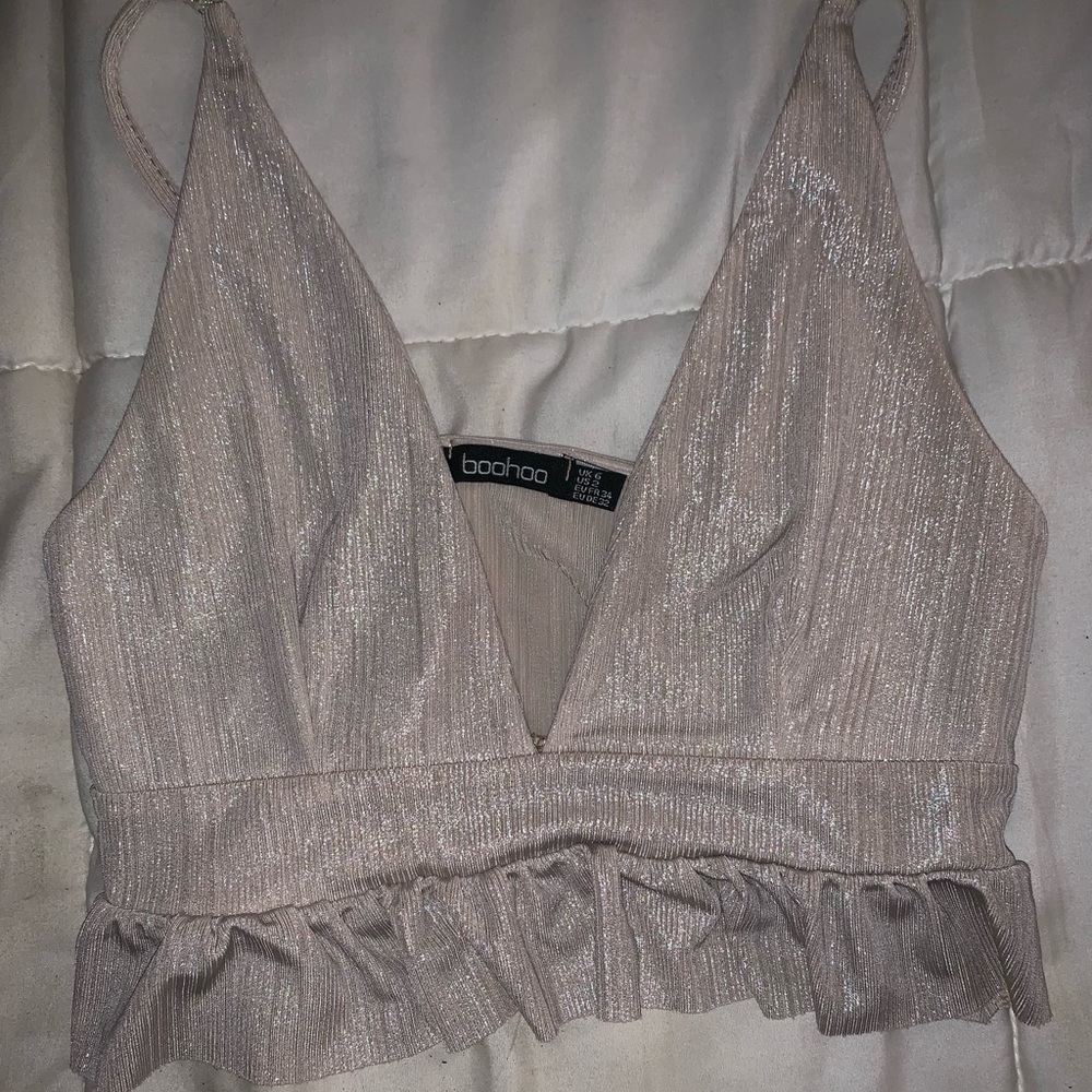 boohoo Pink Sparkly Top